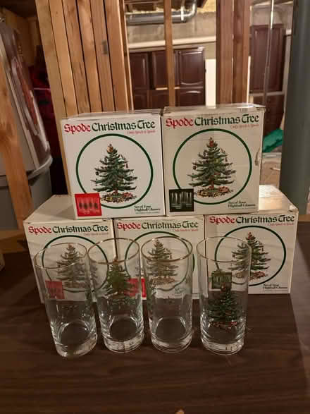 Photo of free Spode Christmas Glasses (Off of Bunkerhill Rd & Rte 27) #1