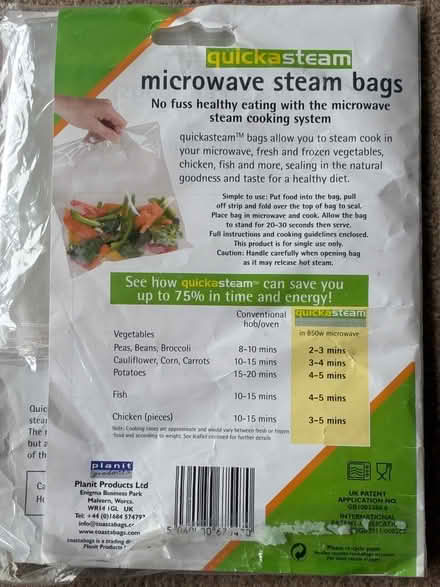 Photo of free 20 Microwave steam bags (Great Boughton CH3) #2