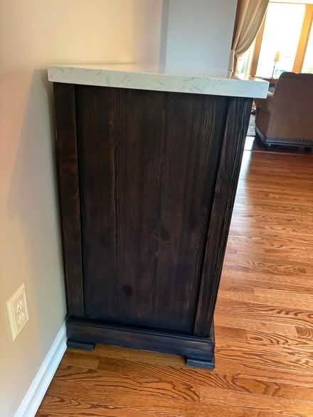 Photo of free Black Side Board with Marble too (Off of Bunkerhill Rd & Rte 27) #2