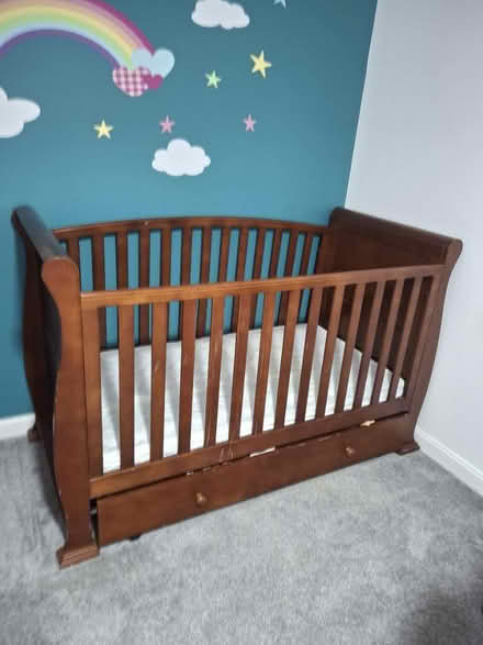 Photo of free Wooden cot bed (St athan CF62) #1
