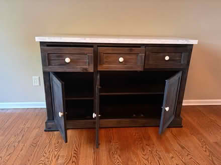 Photo of free Black Side Board with Marble too (Off of Bunkerhill Rd & Rte 27) #3