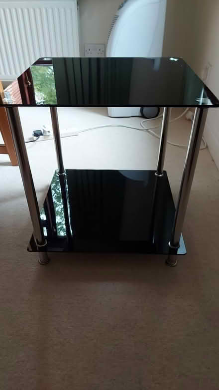 Photo of free Black glass side table (Lynsted ME9) #2