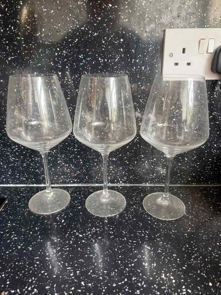 Photo of free 3 elegant Bordeaux glasses (Plumstead SE18) #1