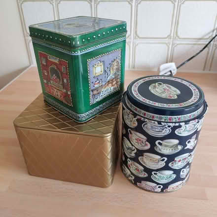 Photo of free Fancy storage tins (Fords Farm RG31) #2