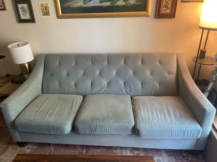 Photo of free Blue couch (Sunnyvale - off of Mathilda) #1