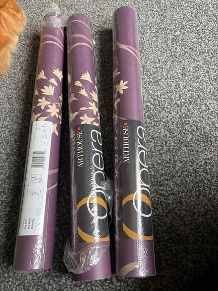 Photo of free 3 rolls of purple patterned wallpaper (Saltney Ferry CH4) #2