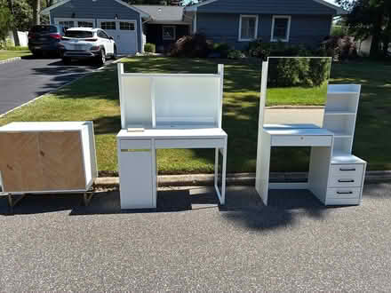 Photo of free Desk,Vanity w/ Mirror, Storage unit (Stony Brook) #1