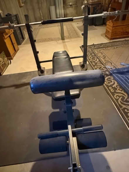 Photo of free Workout Bench and Universal bar (Off of Bunkerhill Rd & Rte 27) #1