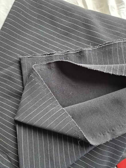 Photo of free Stretch Fabric, Black Pinstripe (DE21) #1