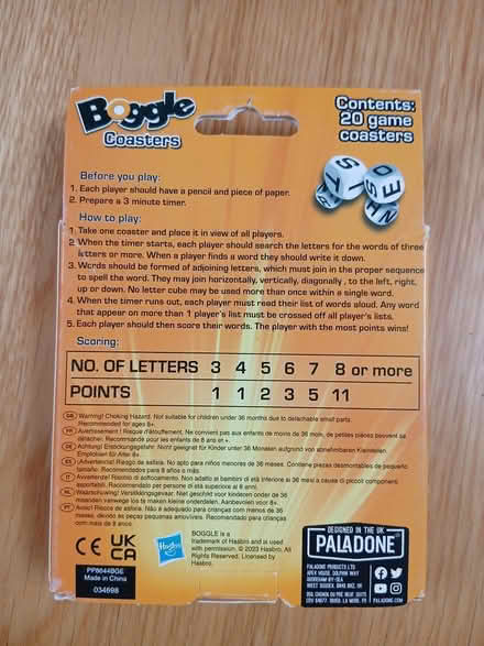 Photo of free Boggle coaster game (Moreton Hall BSE) #2