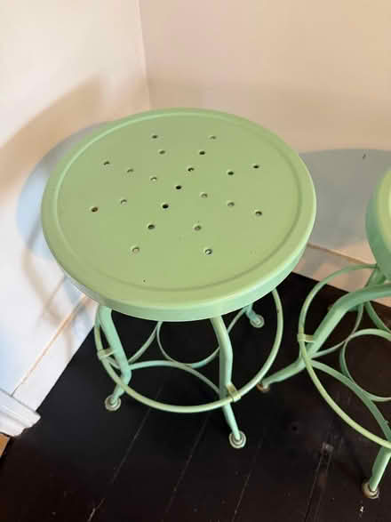 Photo of free Green metal high stools (Woodford Green) #2