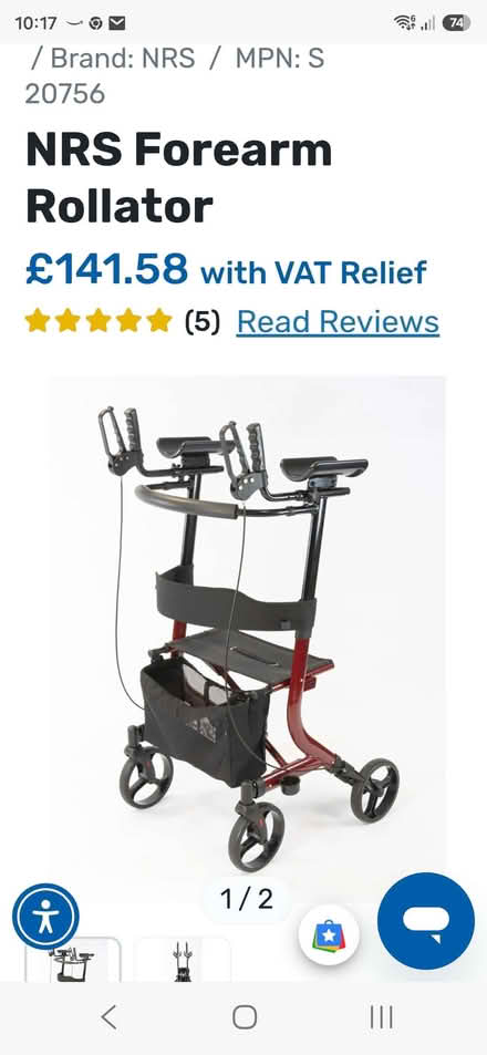 Photo of free High arm rollator (Telford and Wrekin TF4) #2