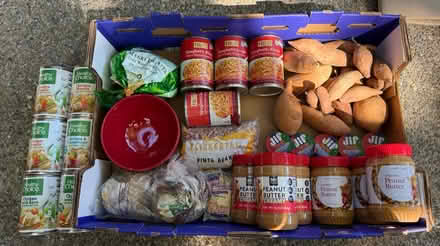Photo of free Groceries & ceramic bowl (1075 Valencia Avenue) #1