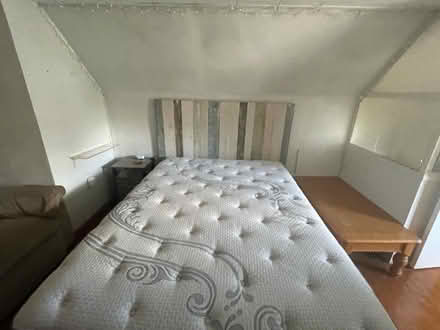 Photo of free mattress,box spring and headboard (Roslindale) #1