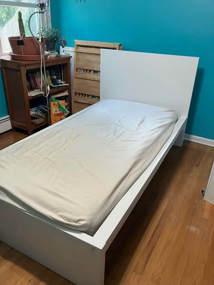 Photo of free Single bed frame and mattress (Swarthmore) #1