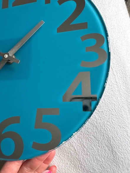 Photo of free Blue wall clock - glass (Gadebridge HP1) #2