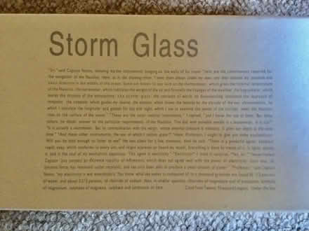 Photo of free 'Storm Glass' Weather Predictor (Sandbach Heath CW11) #2