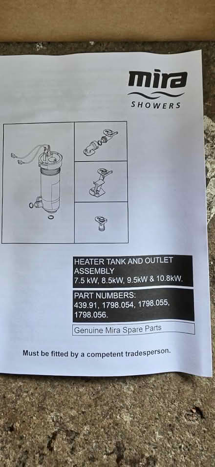 Photo of free 8.5kw heater for mira shower (Bebington CH63) #2