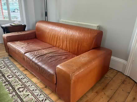 Photo of free Large leather sofa (Fiveways BN1) #2