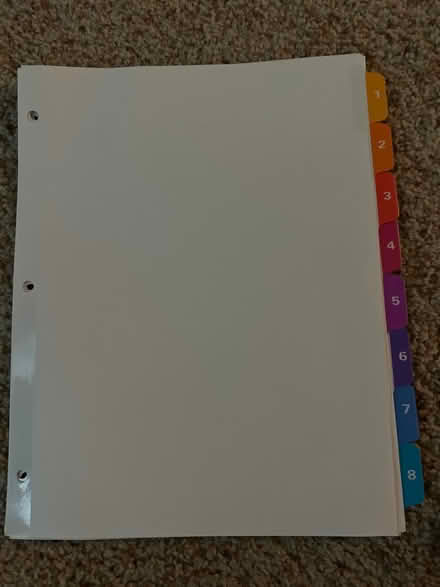 Photo of free Tab/binder dividers (S Section) #1
