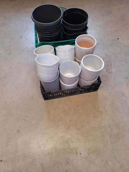Photo of free Assorted plant pot holders and pots (Smarden) #1
