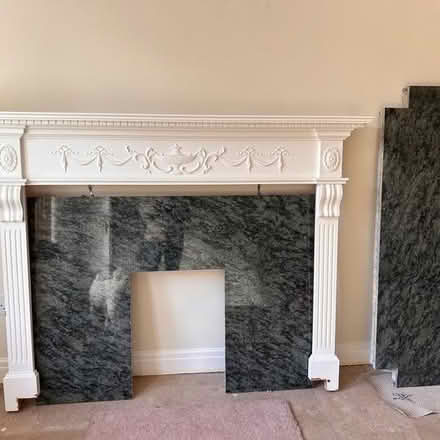 Photo of free Fireplace surround with marble backing and hearth (Malton YO17) #1