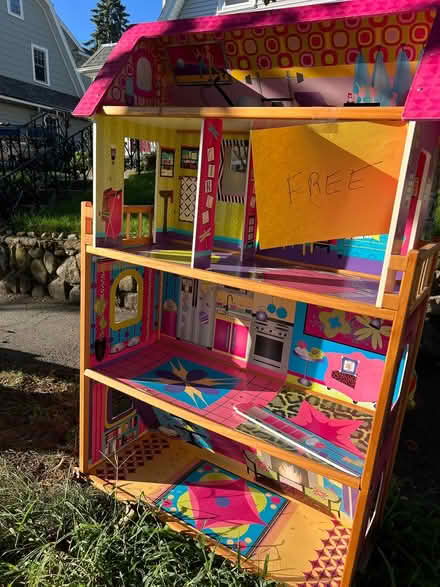 Photo of free Rocking horse, dollhouse, tunnel (Watertown, Lowell School area) #2