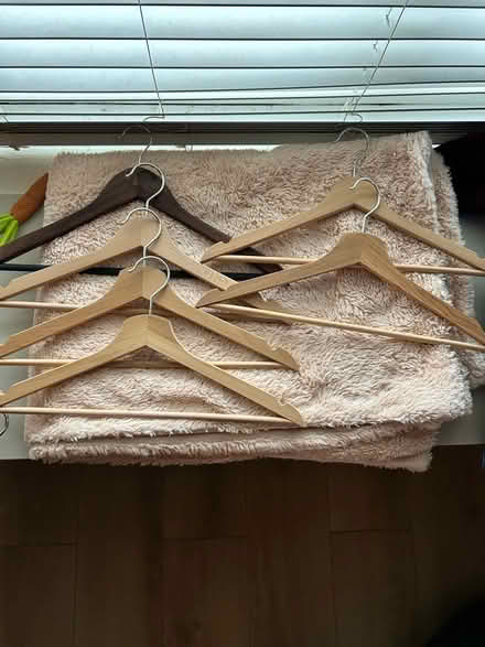 Photo of free Wooden Clothes Hangers (Warminster BA12) #1