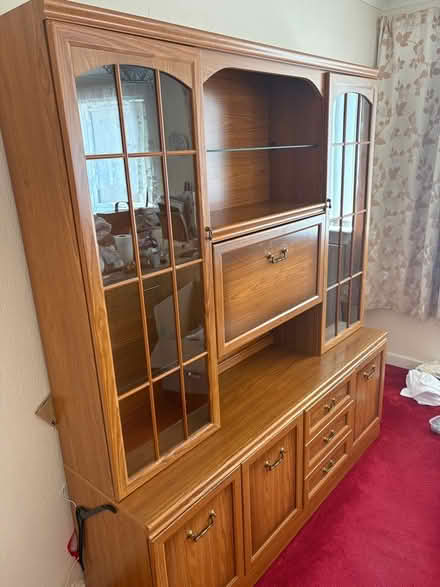 Photo of free Solid Oak Glazed Display Wall Unit / Dresser (Cove Bay AB12) #3
