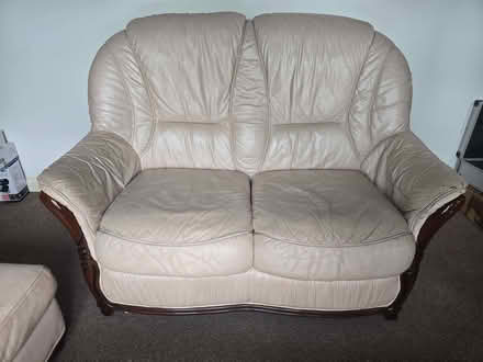 Photo of free 2 seater sofa, arm shair and footstool, lampshades (Nottingham NG1) #2