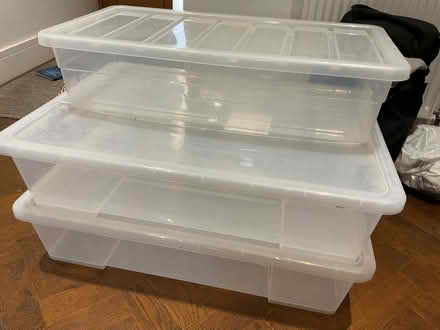 Photo of free Storage boxes. Fit under bed (Steyning BN44) #1