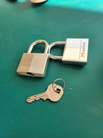 Photo of free 2 metal padlocks one key (Drylaw EH4) #1