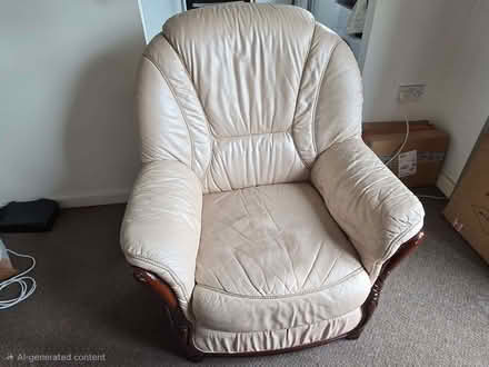 Photo of free 2 seater sofa, arm shair and footstool, lampshades (Nottingham NG1) #3