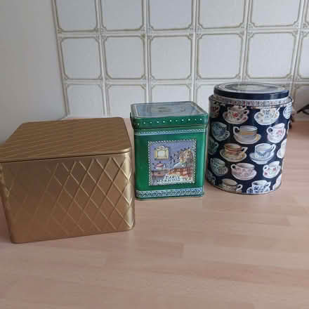 Photo of free Fancy storage tins (Fords Farm RG31) #1
