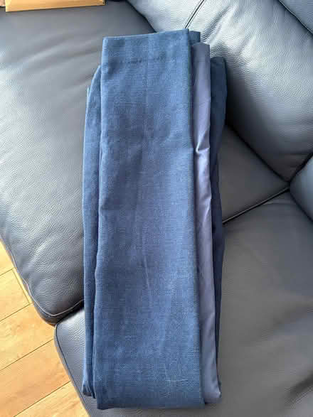 Photo of free Navy Blackout Curtains (Dunelm) with eyelets for pole (New Eltham SE9) #3