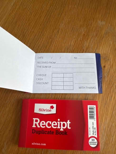 Photo of free Receipt books x3 (Oakwood Derby) #2