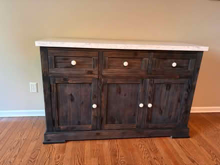 Photo of free Black Side Board with Marble too (Off of Bunkerhill Rd & Rte 27) #1
