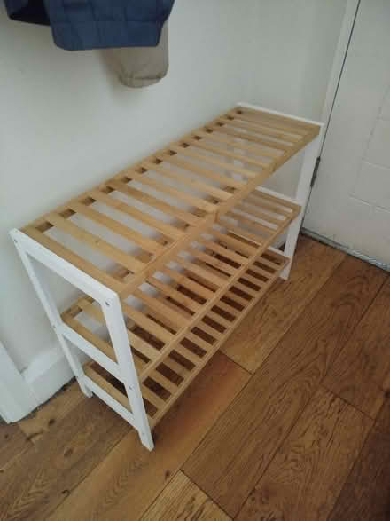 Photo of free wooden shoe rack / storage rack (Hampstead NW3) #2