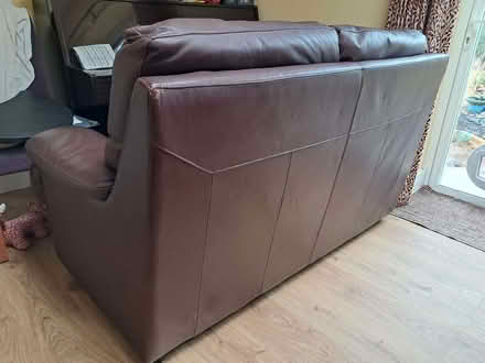 Photo of free Brown leather 2 seater sofa (Broomfield CM1) #3