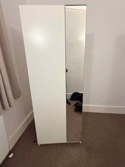 Photo of free Silver 3 seater sofa with 2 arm chairs. Single door cupboard (Surbiton KT6) #4