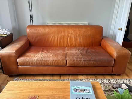 Photo of free Large leather sofa (Fiveways BN1) #1