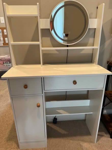 Photo of free Vanity with light up mirror & stool (Havertown, PA) #1