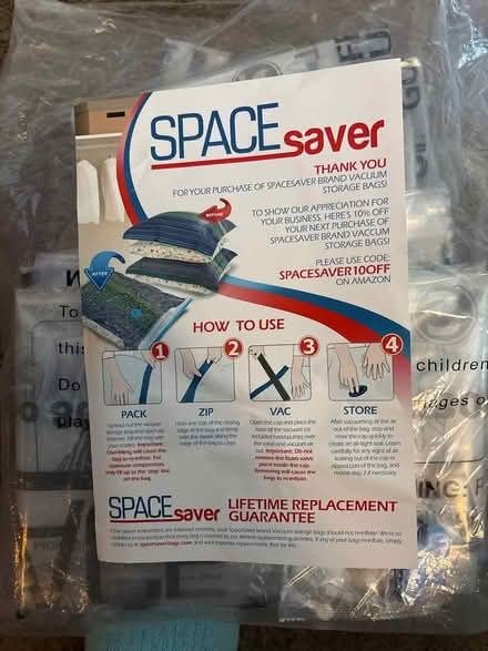 Photo of free Space Saver Vaccum Bags (Terra Linda) #1
