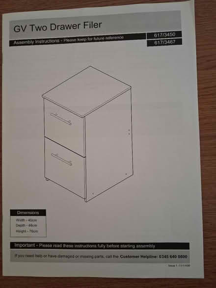 Photo of free 2-Drawer Filing Cabinet (L14, Knotty Ash) #2