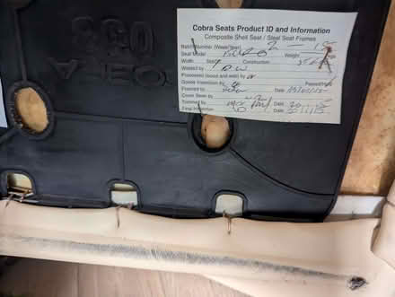 Photo of free Cream cobra bucket seat (Brookvale RG21) #3
