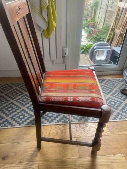 Photo of free Two wooden upholstered chairs (SW17 8JA) #4