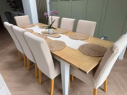 Photo of free Set of 8 brown leather dining chairs (Overton WA6) #4