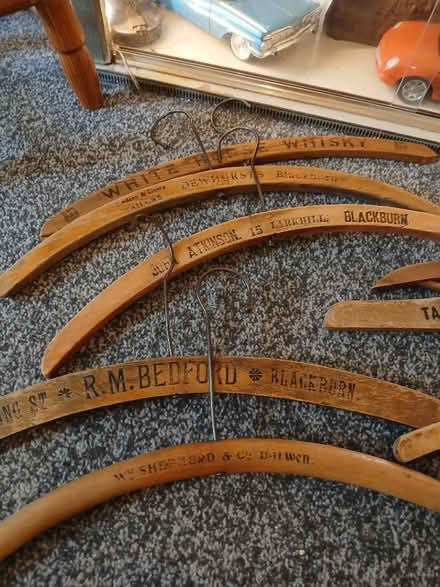 Photo of free Old wooden clothes hanger blackburn related (FairOak Close PR2) #1