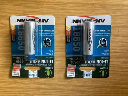 Photo of free A pair of 18650 Li-ion Rechargeable Batteries, 3.6V 2600 mAh (Frenchay BS16) #1