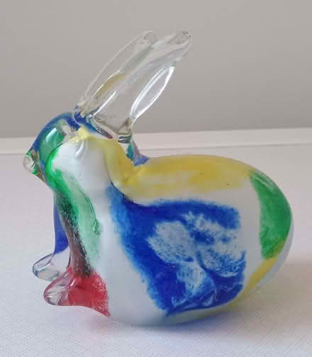 Photo of free Multi coloured sand filled glass Rabbit (Barbourne WR3) #1